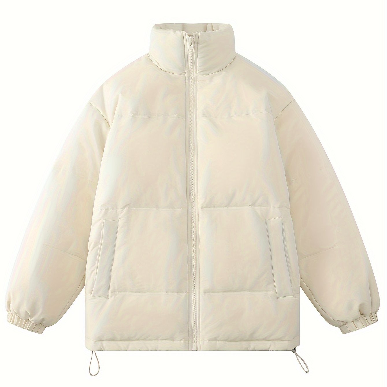 Women's Casual Puffer Jacket Warm Stand Collar Zip Sports Jacket
