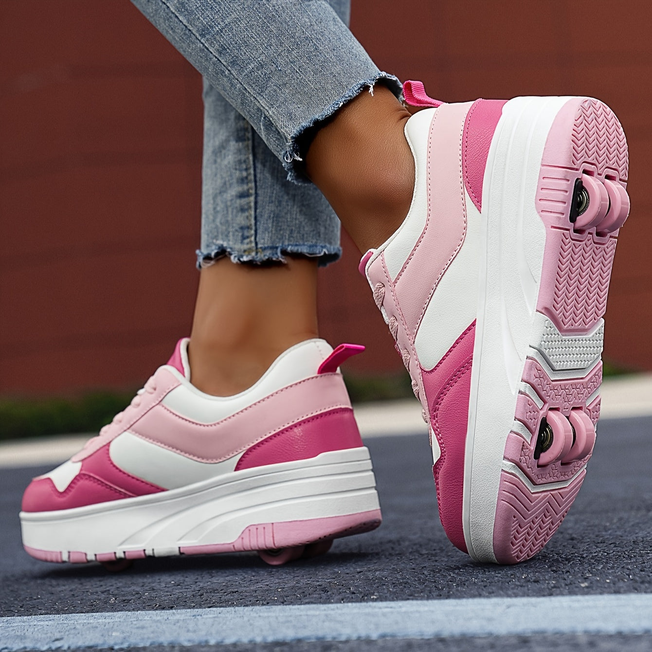 Girl's Roller Shoes Comfy Detachable Wheel Skate Sneakers