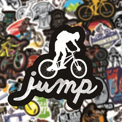 50 Pcs MTB Cyclist Stickers Outdoor Sports Car Travel Luggage Phone Guitar