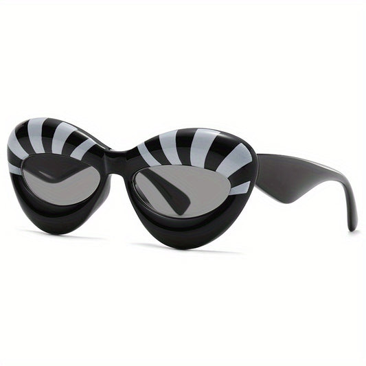 Striped Lip Sunglasses Funny Photo Booth Props for Party UV400