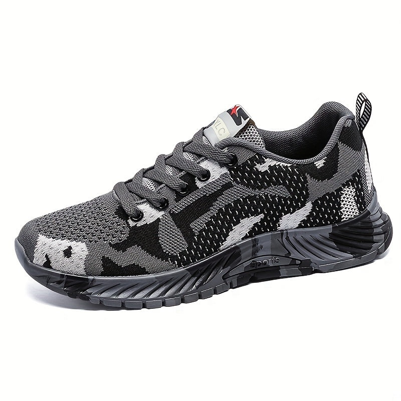 Women's Camo Pattern Sneakers Lace Up Low Top Shoes