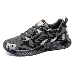 Women's Camo Pattern Sneakers Lace Up Low Top Shoes