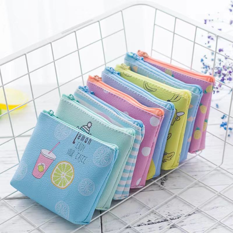 Girls Coin Purse Mini Zipper Wallet Earphone Data Cable Storage Bag
