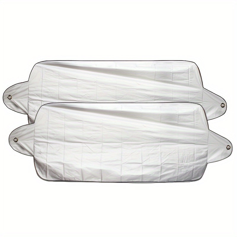 2pcs Foldable Car Windshield Covers Protect Car From Snow Sun Rain