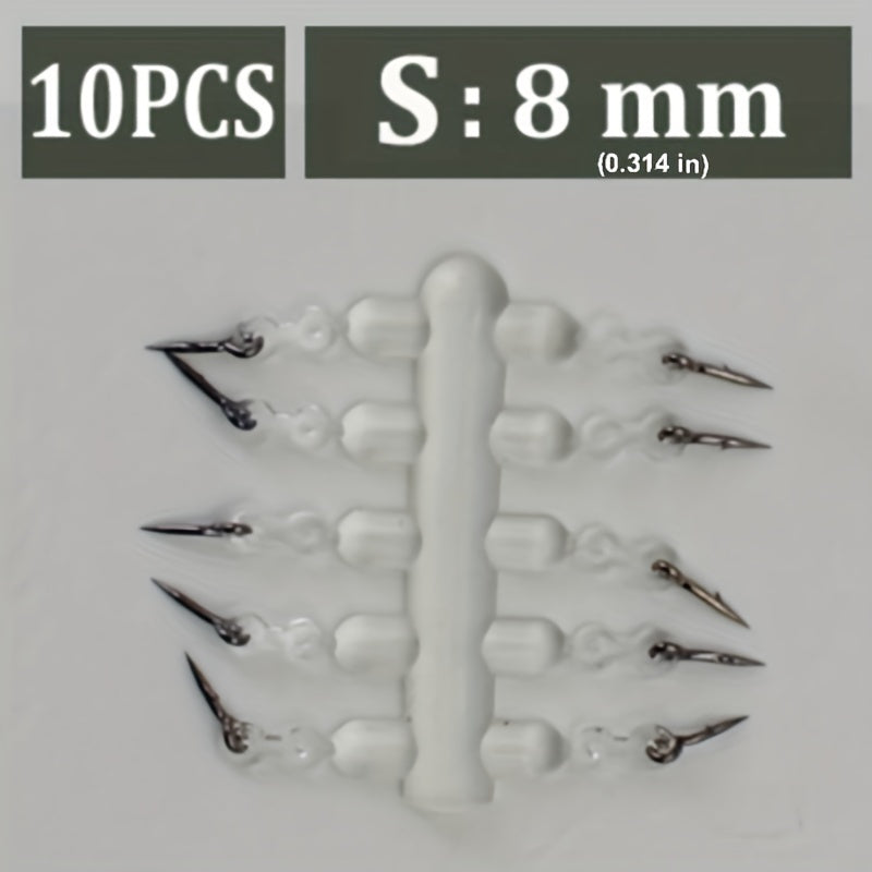 10pcs Metal Spike Bait Hook Set Fishing Tackle Accessories