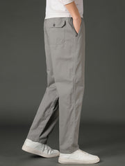 Men's Solid Slim Straight Casual Pants