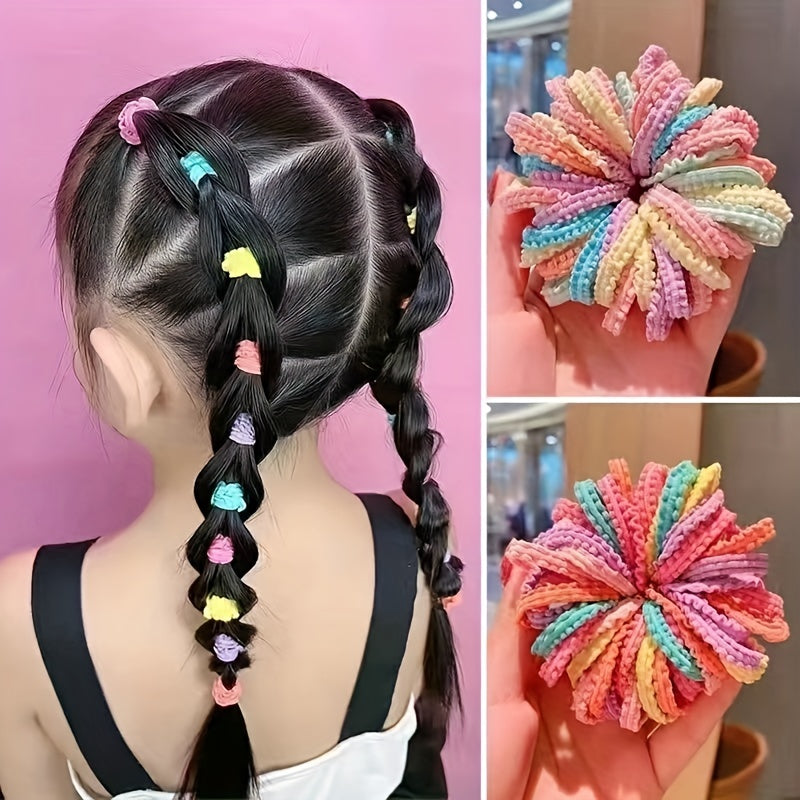 50pcs Colorful Hair Tie Hair Bands Ponytail Holders for Girls