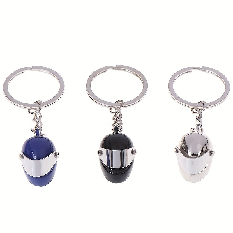 Motorcycle Bicycle Helmet Key Chain Keyring Gift For Men Boyfriend