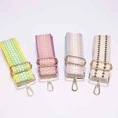 Colorblock Pattern Bag Strap Lightweight Adjustable Travel Accessories