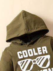 COOLER VERSION OF DAD Camo Outfit Hoodie Top & Pants 2pcs Baby Boy Clothes