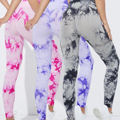Tie Dye Seamless High Waist Yoga Pants High Stretch Leggings