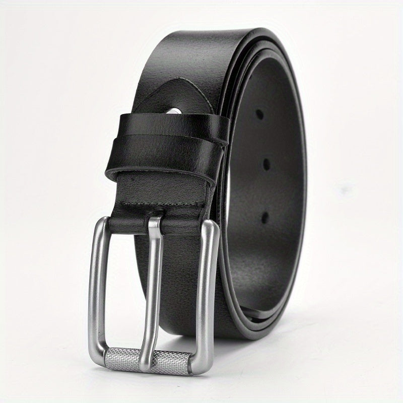 Men's Leather Belt Pin Buckle Retro Cowhide High-end Casual Texture