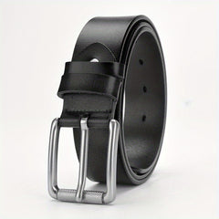 Men's Leather Belt Pin Buckle Retro Cowhide High-end Casual Texture