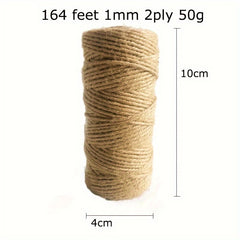 Natural Jute Twine String 2mm - 246 Feet - DIY Crafts Gardening Gift Wrapping