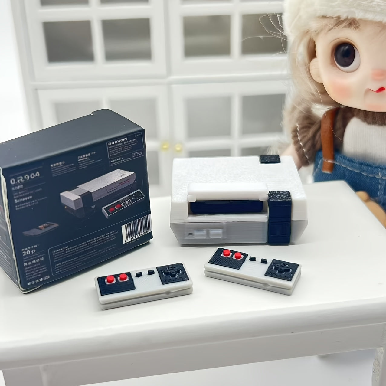 1:12 Scale DIY Dollhouse Game Console Model Retro Decor Red B
