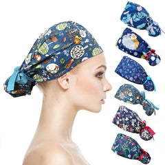 Elastic Work Cap Comfortable Nurse Cap Scrub Caps Adjustable Working Hats