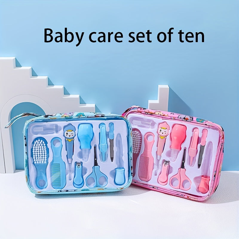 10pcs Baby Care Kit with Nail Clippers Comb Brush