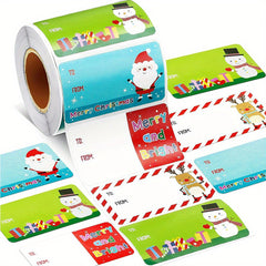 Christmas Gift Tag Stickers Name Stickers 500pcs Roll