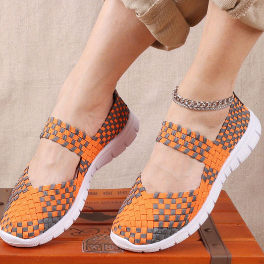 Braided Slip On Flatform Shoes Women's Casual Comfy Outdoor Versatile Shoes