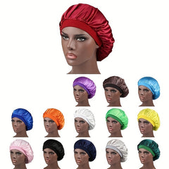 Sleeping Bonnet Hat With Elastic Band For Women Wide Sleep Cap