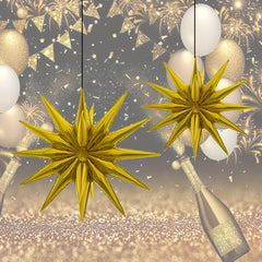 2PCS Star Aluminum Foil Balloon Music Theme Party Supplies