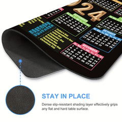 Women's Calendar Mouse Pad Non-slip Rubber Mouse Mat for Office Computers