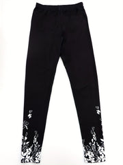 Floral Print Yoga Leggings Women's Activewear