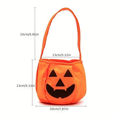 10pcs Halloween Candy Bag Portable Pumpkin Bag Halloween Decoration And Props