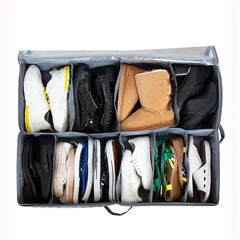 Shoe Storage Bag Under Bed Dustproof Organizer Grids Space Saving Closet Bedroom