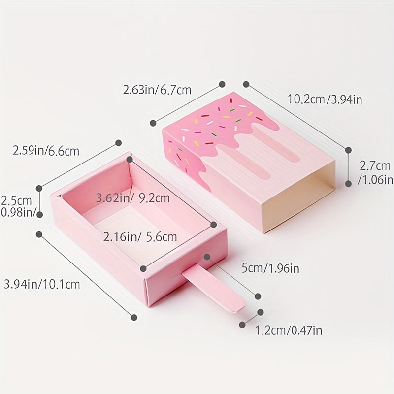 10pcs Colorful Ice Cream Candy Boxes For Party