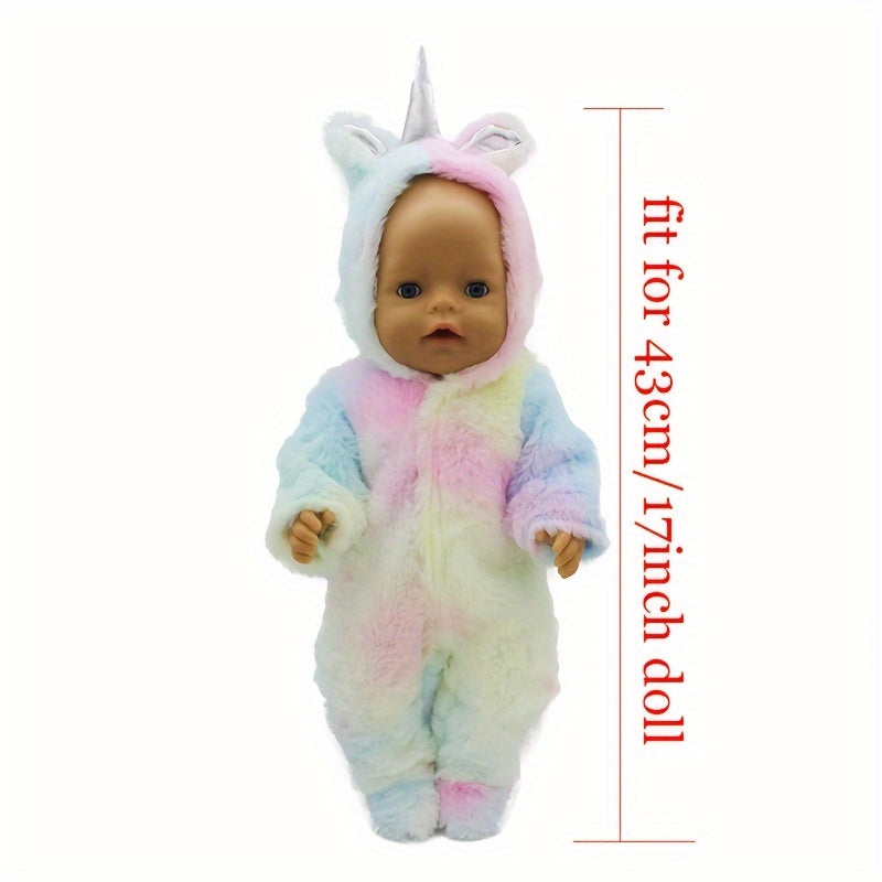 Polyester Fiber Doll Clothes for 17in Doll Purple/Light Yellow