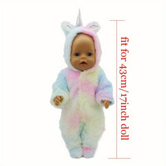 Polyester Fiber Doll Clothes for 17in Doll Purple/Light Yellow