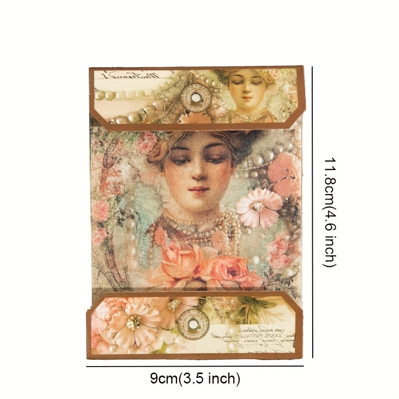 30 Pcs Vintage Scrapbook Paper Book for DIY Scrapbooking & Journaling