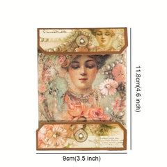 30 Pcs Vintage Scrapbook Paper Book for DIY Scrapbooking & Journaling