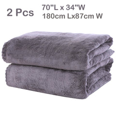 2pcs Bath Towel Set Coral Velvet Highly Absorbent Towels Solid Bath Sheet
