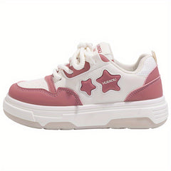 Women's Star Pattern Skate Shoes Non-slip Flatform Sneakers