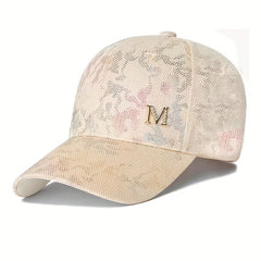 M Decor Lace Baseball Cap Mesh Embroidery Dad Hats Sun Hat