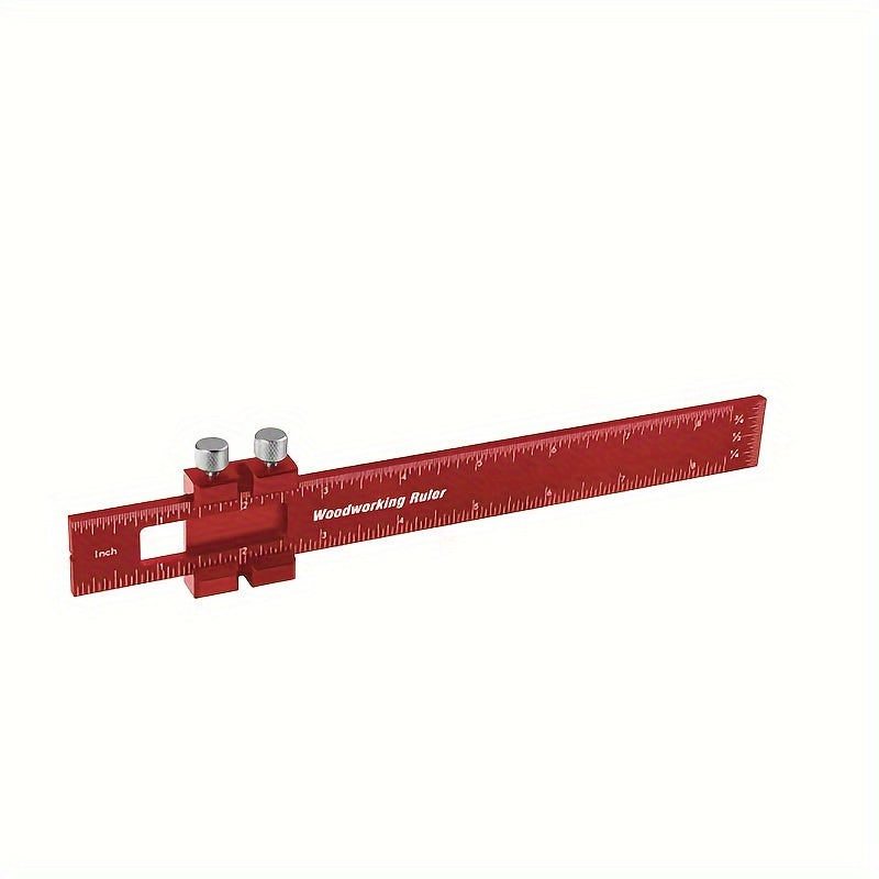 Precision Pocket Ruler For Woodworking Inch Metric T Score Square Ruler