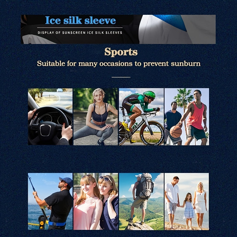 Sun Protective Arm Sleeves and Face Mask Set for Outdoor Sports and Running