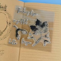 Leaves Metal Cutting Dies & Silicone Stamps for DIY Scrapbooking Card Craft