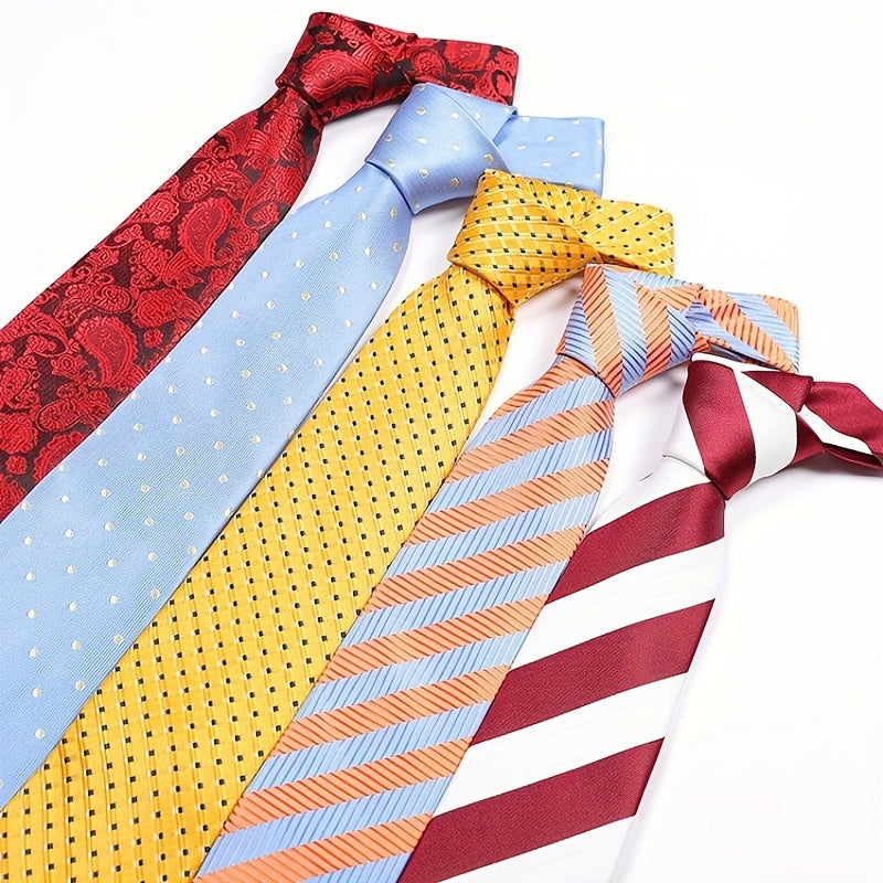 Men's Tie Necktie Dot Striped Floral Jacquard Necktie
