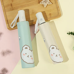 Automatic Vinyl 8 Bone Dual purpose Sun Umbrella