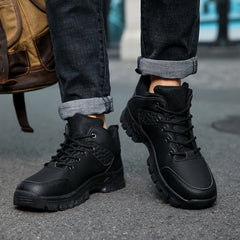 Men's Casual Hiking Shoes Non Slip PU Leather Outdoor Activities