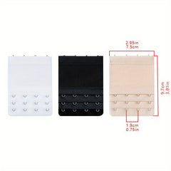 3pcs Bra Strap Extenders Adjustable Comfortable Band for Braless Look