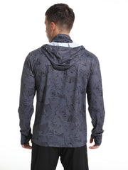 Men's Ice Silk Long Sleeve Sun Shirt Quick Dry Rash Guard