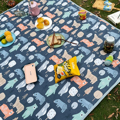 Portable Coarse Cloth Picnic Mat Thickened Outdoor Beach Tent Lawn Mat