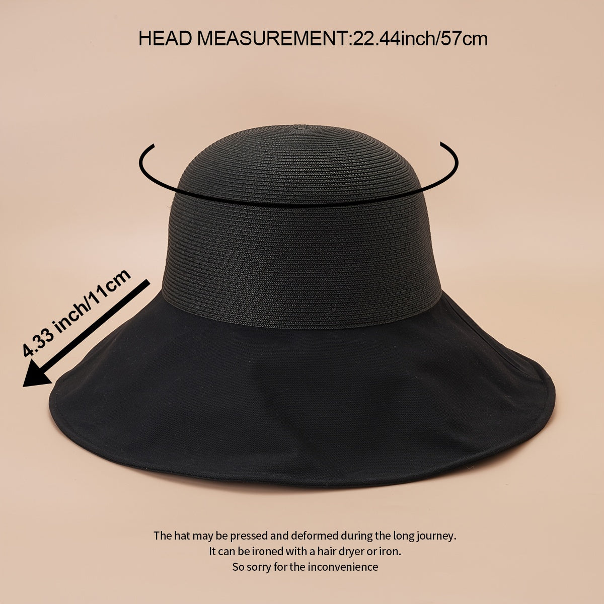 Thin Strap Bow Big Brim Sun Hat for Spring and Summer Outings