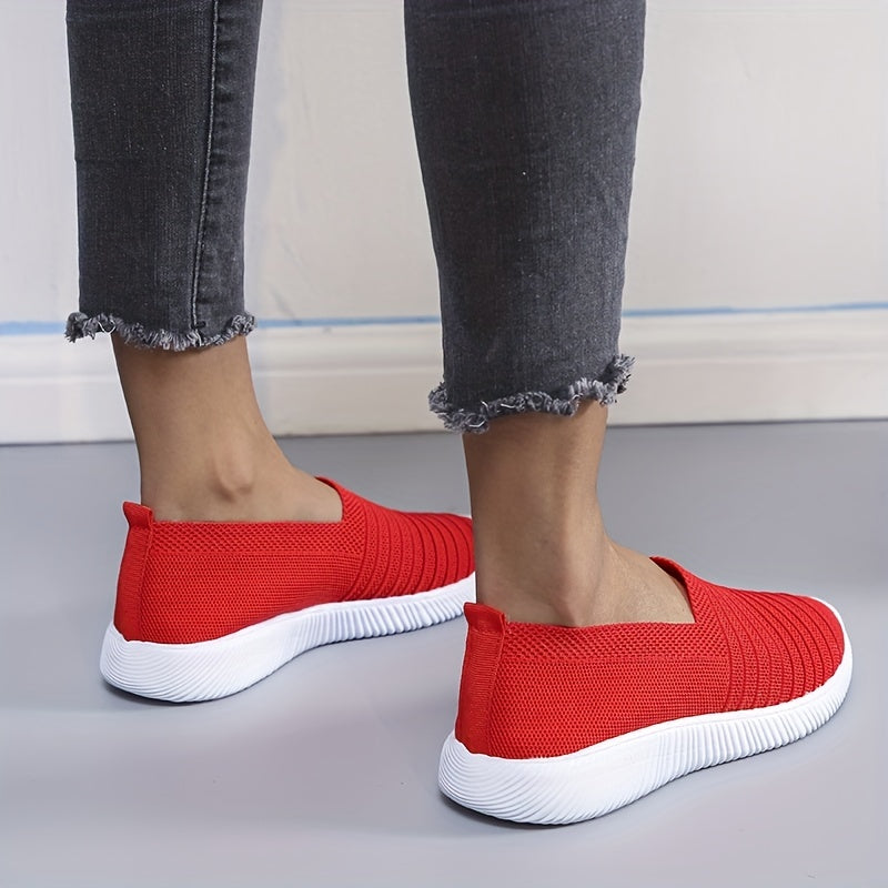 Women's Breathable Mesh Sneakers Casual Flying Woven Outdoor Shoes
