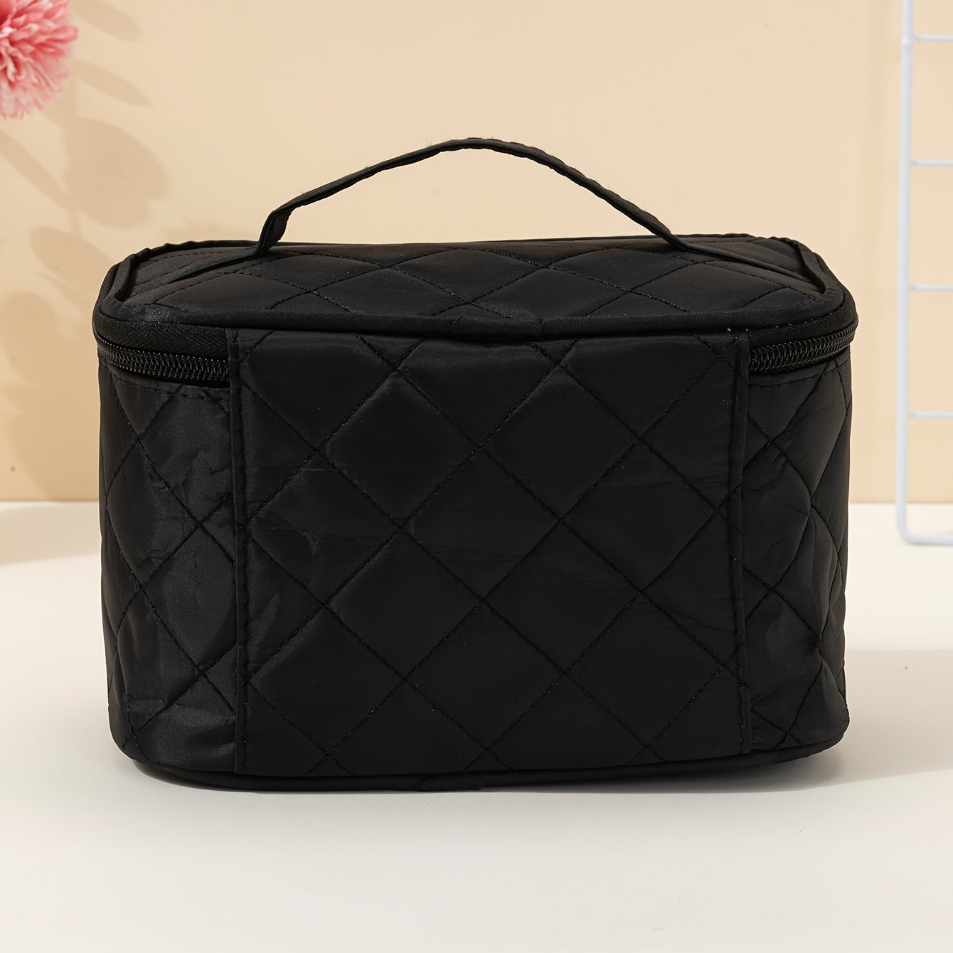 Travel Cosmetic Bag With Handle And Zipper Makeup Organizer Case