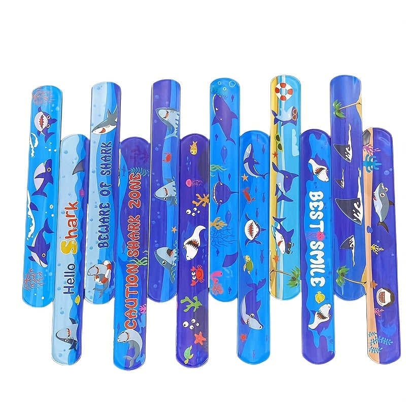 36pcs Shark Slap Bracelet Underwater Party Bracelets Shark Birthday Party Favor